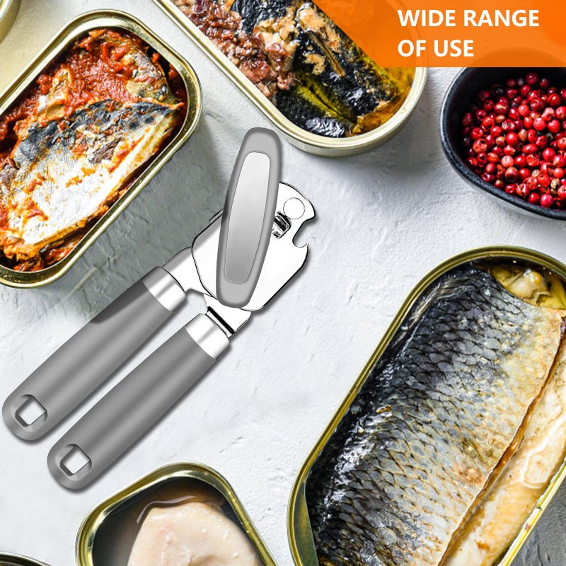 OUTWAY Can Opener Professional 3-In-1 Multifunctional Manual Can Openers Bottle Opener Kitchen Durable Stainless Steel Heavy Duty Can Opener Smooth Edge for Kitchen Seniors Friendly - Image 5